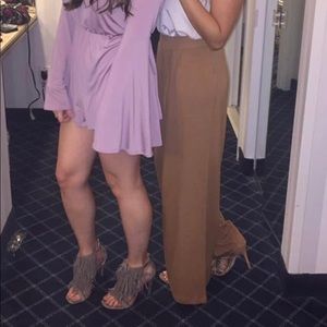 ASOS Camel Wide Leg Pants